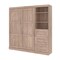 Bestar Pur Full Murphy Bed and Storage Unit with Drawers (84W) in rustic brown 26868-000009 - alternate 1